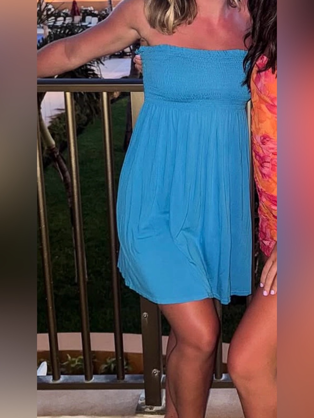 Strapless Teal Sundress